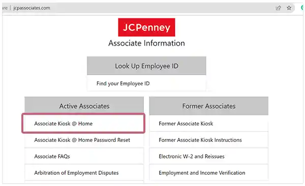 How to Reset JCP associates Kiosk Login Password